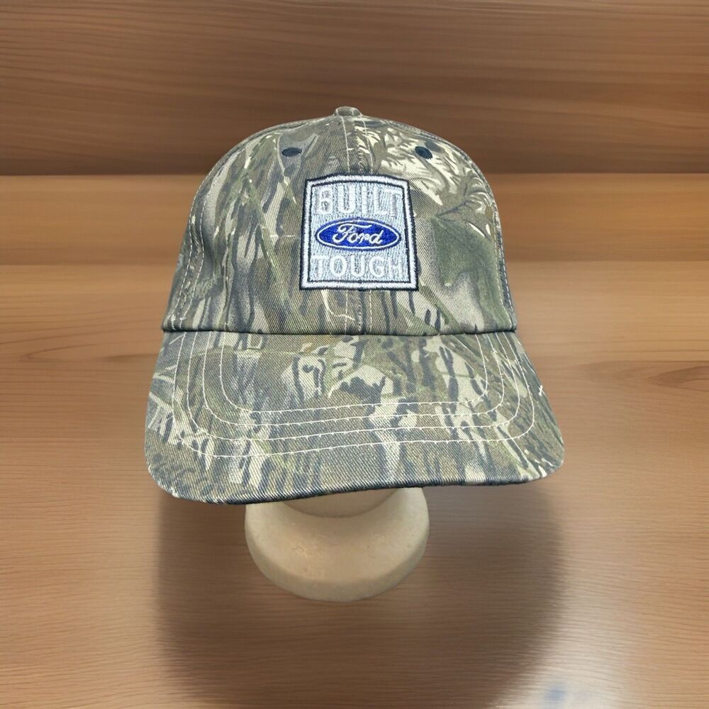 Ford Built Tough Camouflage Baseball Cap Adjustable Strap Outdoor Hat Trucker